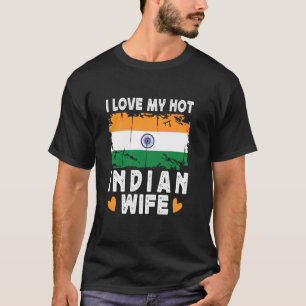 Camiseta Eu Amo Minha Esposa Indígena Quente Cônjuges Índia