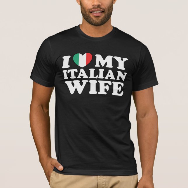 Camiseta Eu Amo Minha Esposa Italiana (Frente)