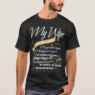 Camiseta Eu Amo Minha Esposa Minha Esposa é Minha Melhor Am