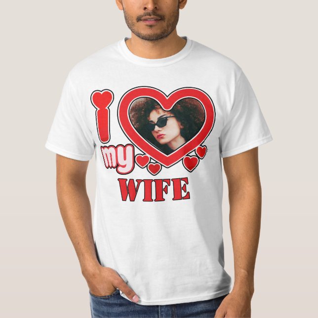 Camiseta Eu Amo Minha Esposa Personalizada (Frente)