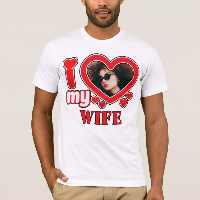 Camiseta Eu Amo Minha Esposa Personalizada (Frente)