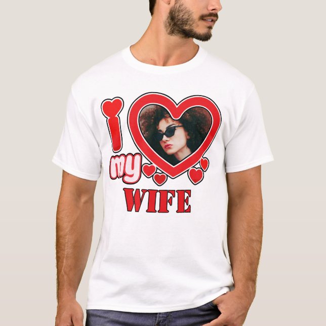 Camiseta Eu Amo Minha Esposa Personalizada (Frente)