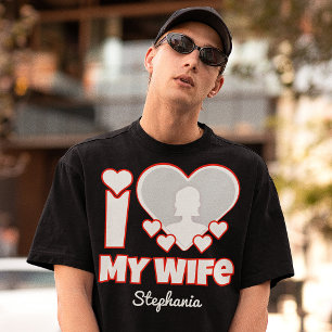 Camiseta Eu Amo Minha Esposa Personalizado – Adicionar Nome