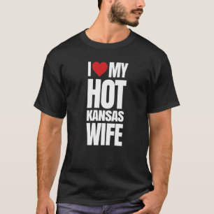 Camiseta Eu Amo Minha Esposa Quente Do Kansas