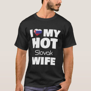 Camiseta Eu Amo Minha Esposa Quente Eslovaca Casada Com A E