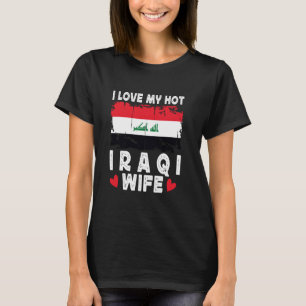 Camiseta Eu Amo Minha Esposa Quente Iraquiana Cônjuges Iraq