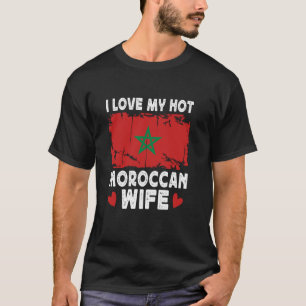 Camiseta Eu Amo Minha Esposa Quente Marroquina Cônjuges Mar
