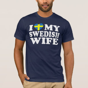 Camiseta Eu amo minha esposa sueco