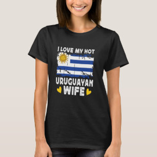 Camiseta Eu Amo Minha Esposa Uruguaia Quente Cônjuges Urugu