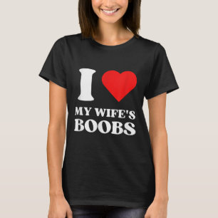 Camiseta Eu Amo Minha Esposas S Y2k Coração Vermelho Estéti