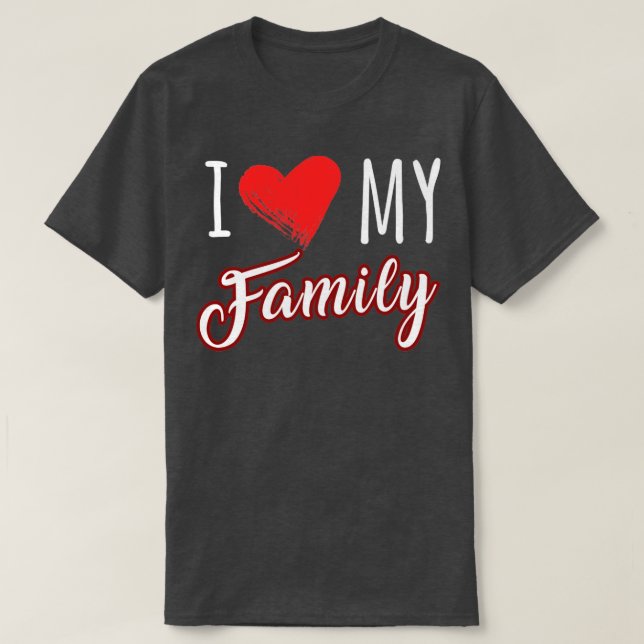 Camiseta Eu amo minha família (Frente do Design)