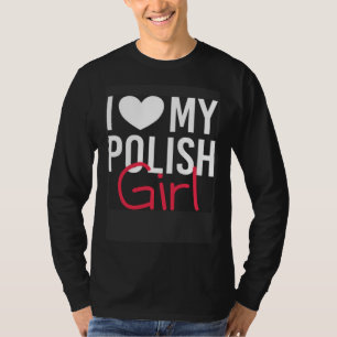 Camiseta Eu amo minha família de garotas polonesas da Polôn