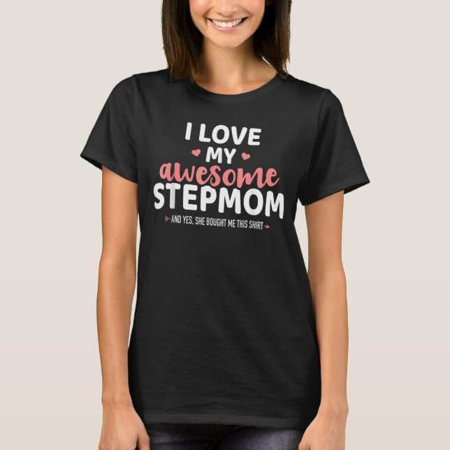 Camiseta Eu Amo Minha Fantasma Stepmama Por Stepson Ou Step (Frente)