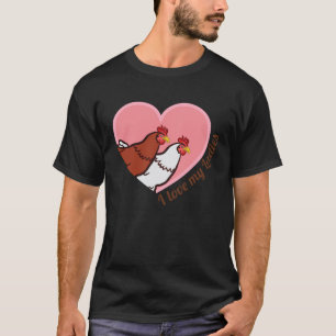 Camiseta Eu Amo Minha Fazendola de Frango das Senhoras Femi