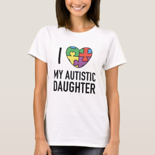Camiseta Eu Amo Minha Filha Autista