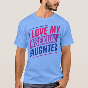 Camiseta Eu Amo Minha Filha Bissexual Bi Orgulho LGBT