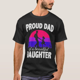 Camiseta Eu Amo Minha Filha Bissexual Orgulhosa Mãe Pai Pa