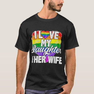 Camiseta Eu Amo Minha Filha E Sua Esposa Direitos Gay Orgul