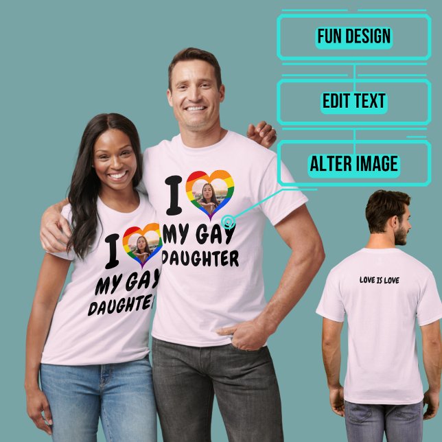 Camiseta Eu amo minha filha Gay (Please enjoy our LGBTQ+ ally products)