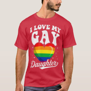 Camiseta Eu Amo Minha Filha Gay, Gota LGBTQ Orgulhosa Mãe P