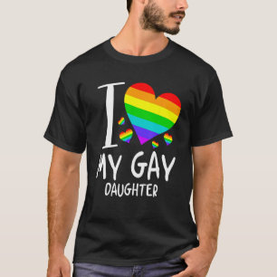 Camiseta Eu Amo Minha Filha Gay LGBT Mês Família Orgulhosa