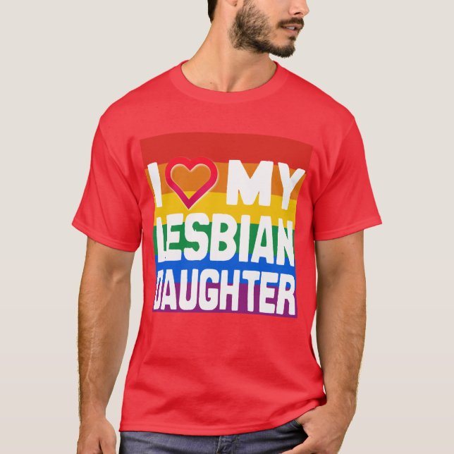 CAMISETA EU AMO MINHA FILHA LESBIANA - -... (Frente)