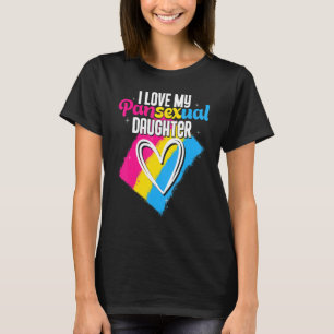 Camiseta Eu Amo Minha Filha Pansexual Bandeira do Orgulho P