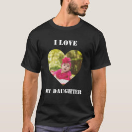 Camiseta Eu Amo Minha Filha Personalizada Foto Personalizad