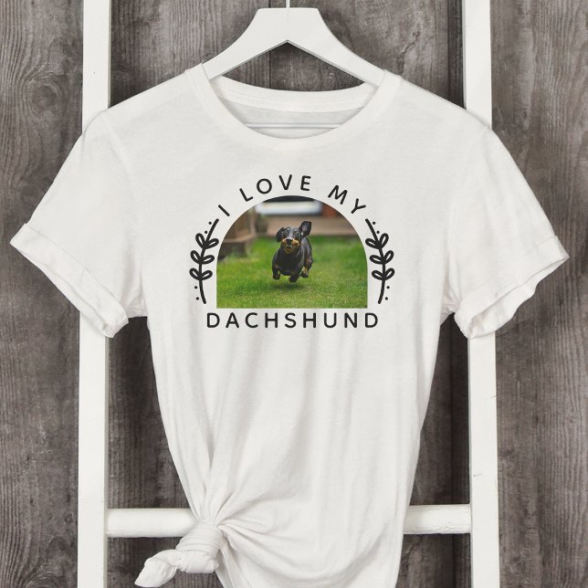 Camiseta Eu Amo Minha Foto De Cachorro (Criador carregado)