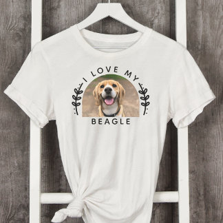 Camiseta Eu Amo Minha Foto De Cachorro De Beagle