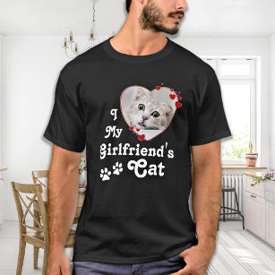 Camiseta Eu Amo Minha Foto De Coração Personalizada De Gato