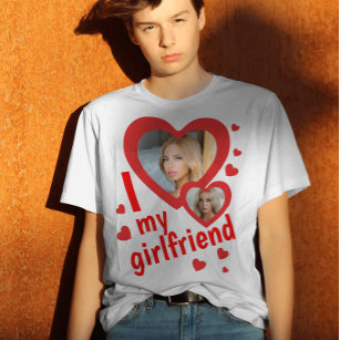 Camiseta Eu amo minha foto de Namorada