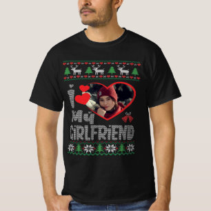 Camiseta Eu Amo Minha Foto De Namorada Foto Feia De Natal
