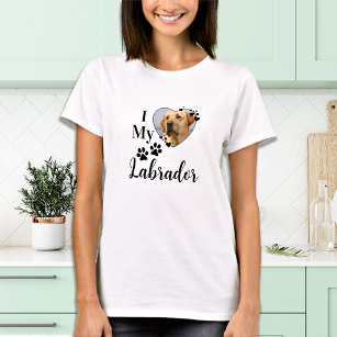 Camiseta Eu Amo Minha Foto Personalizada De Pet De Cão Do L