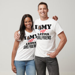 Camiseta Eu Amo Minha Foto Personalizada Do Namorada Latina