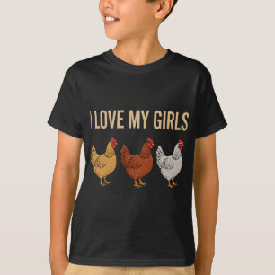 Camiseta Eu Amo Minha Galinha Mãe Fazenda Galinha Amante de