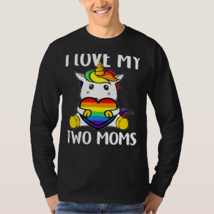 Camiseta Eu Amo Minha Garota Gay Ally Unicorn Mães