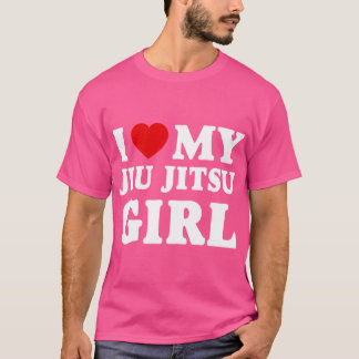 Camiseta Eu Amo Minha Garota Jiu Jitsu Eu Corto Minha Garot