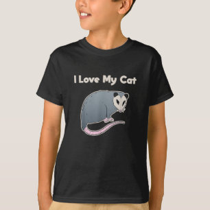 Camiseta Eu Amo Minha Gata De Ocuba Engraçada