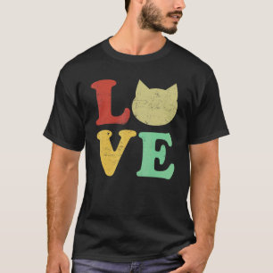 Camiseta Eu Amo Minha Gatinha Vintage Art