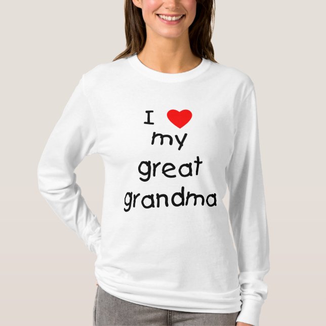 Camiseta Eu amo minha grande avó (Frente)