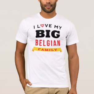 Camiseta Eu amo minha ideia belga grande do t-shirt da