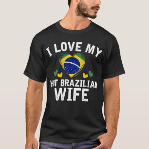 Camiseta Eu amo minha ideia brasileira quente do presente