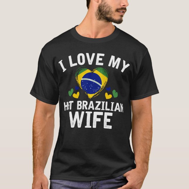 Camiseta Eu amo minha ideia brasileira quente do presente (Frente)