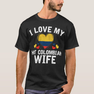 Camiseta Eu amo minha ideia colombiana quente do presente