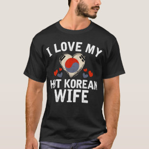 Camiseta Eu amo minha ideia coreana quente do presente do