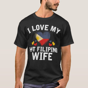 Camiseta Eu amo minha ideia filipina quente do presente do