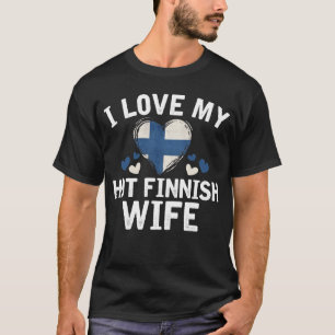 Camiseta Eu amo minha ideia finlandesa quente do presente