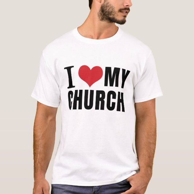 CAMISETA EU AMO MINHA IGREJA (Frente)