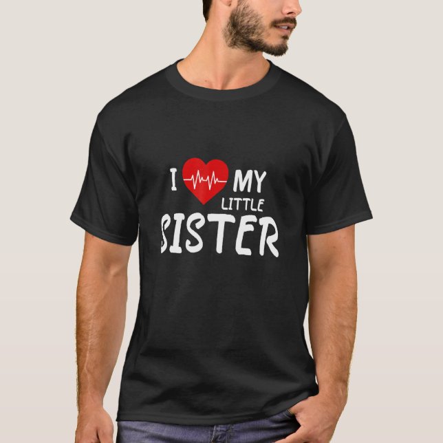 Camiseta Eu Amo Minha Irmã Pequena (Frente)